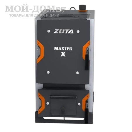 Твердотопливный котел ZOTA Master-X 12П | Мой-Дом27 | Мощность 12 кВт (отапливаемая площадь до 120 м2)
Котёл предназначен для работы на твёрдом топливе, имеет варочную плиту, с резьбовым фланцем для установки блока ТЭНов, рабочее давление в котле 3 кгс/см2.